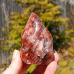 Fire Quartz Red Hematoid Crystal Flame Tower
