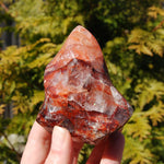 Fire Quartz Red Hematoid Crystal Flame Tower
