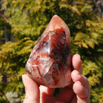 Fire Quartz Red Hematoid Crystal Flame Tower