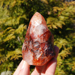 Fire Quartz Red Hematoid Crystal Flame Tower