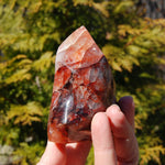 Fire Quartz Red Hematoid Crystal Flame Tower