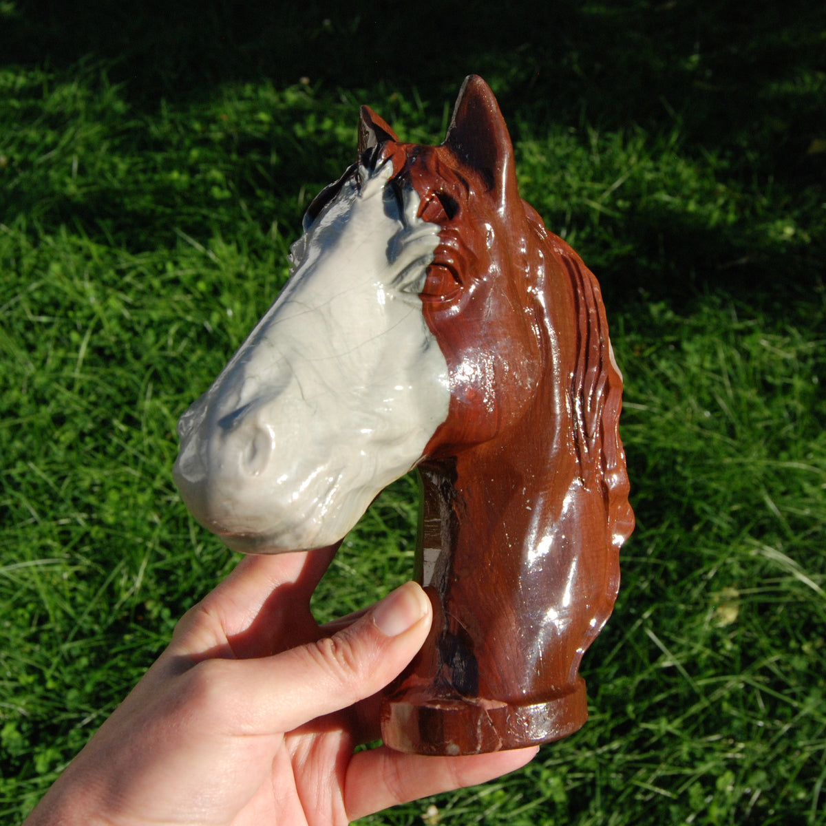 XL Mookaite Jasper Horse Crystal Carving