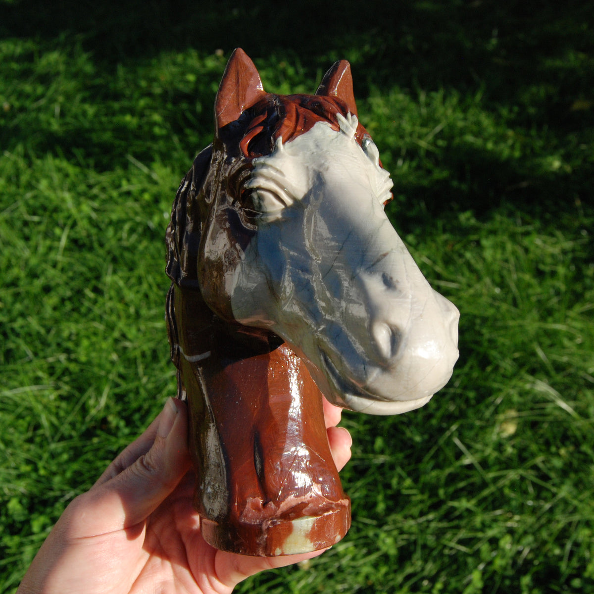 XL Mookaite Jasper Horse Crystal Carving
