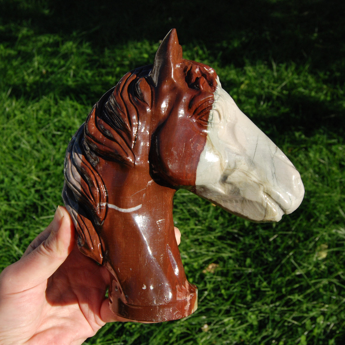 XL Mookaite Jasper Horse Crystal Carving
