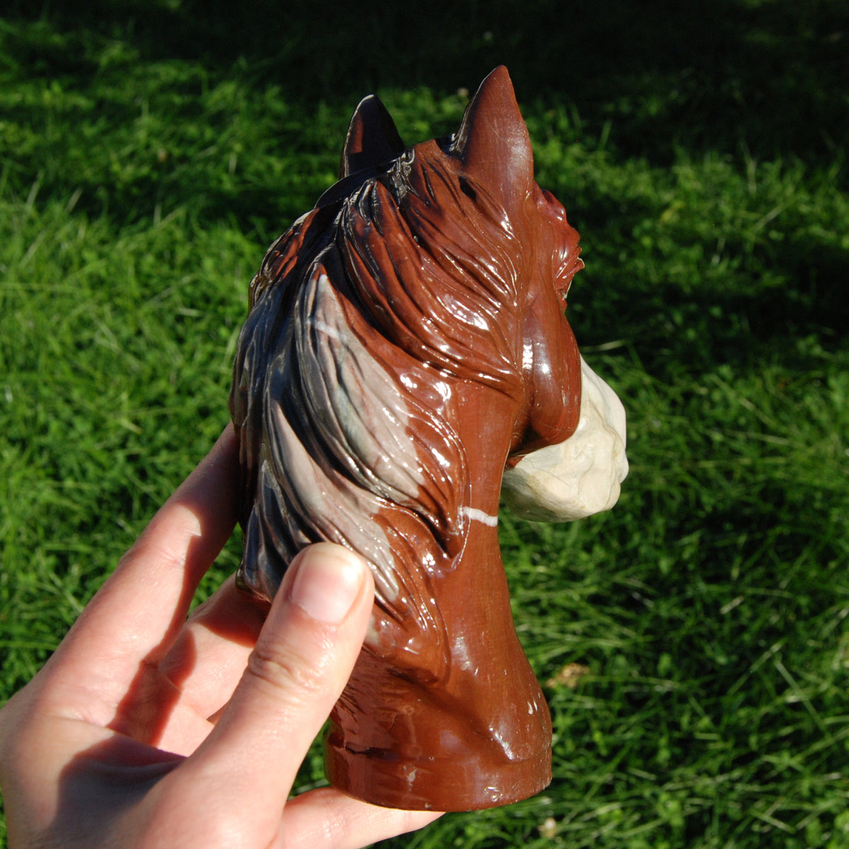 XL Mookaite Jasper Horse Crystal Carving