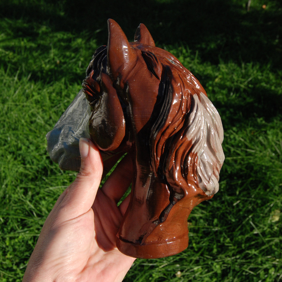 XL Mookaite Jasper Horse Crystal Carving