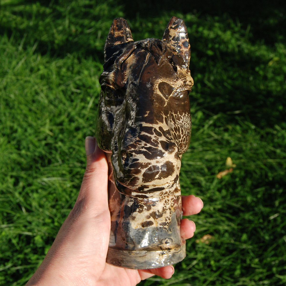 Picture Jasper Horse Crystal Carving