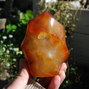 Carnelian Crystal Flame Tower