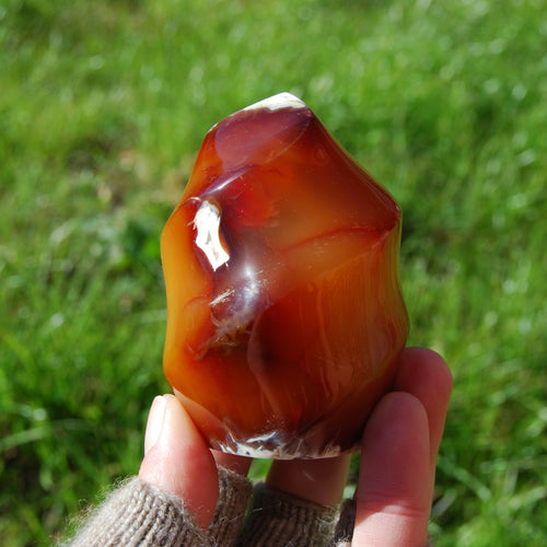 Carnelian Crystal Flame Tower