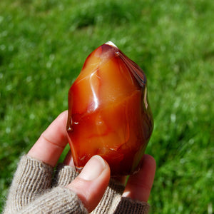 Carnelian Crystal Flame Tower