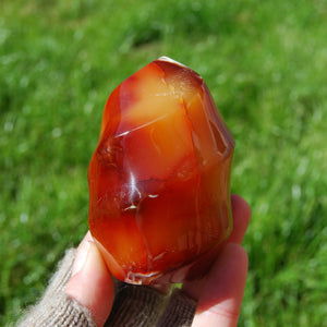 Carnelian Crystal Flame Tower