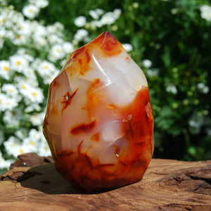 Carnelian Crystal Flame Tower