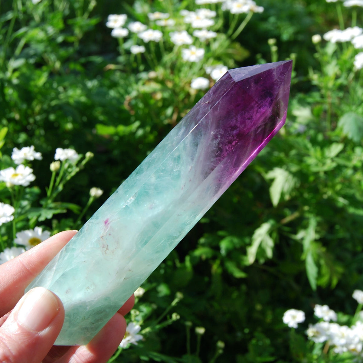 Watermelon Fluorite Crystal Tower