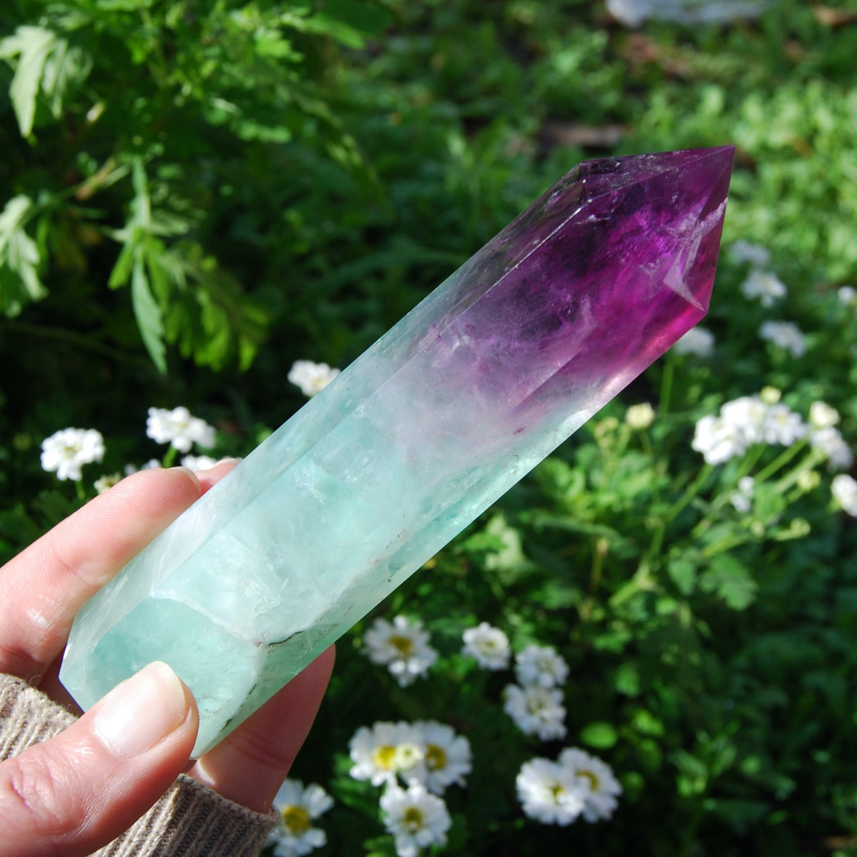 Watermelon Fluorite Crystal Tower