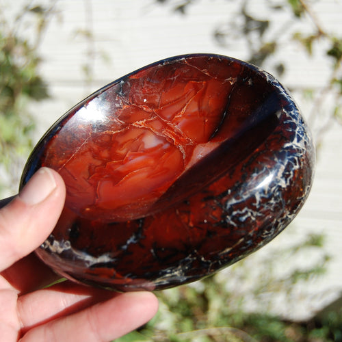 Red Carnelian Agate Crystal Bowl