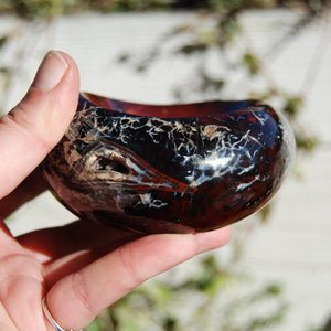 Red Carnelian Agate Crystal Bowl