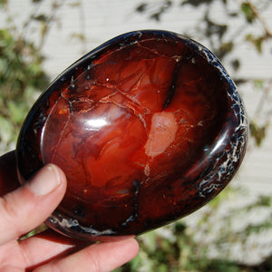 Red Carnelian Agate Crystal Bowl