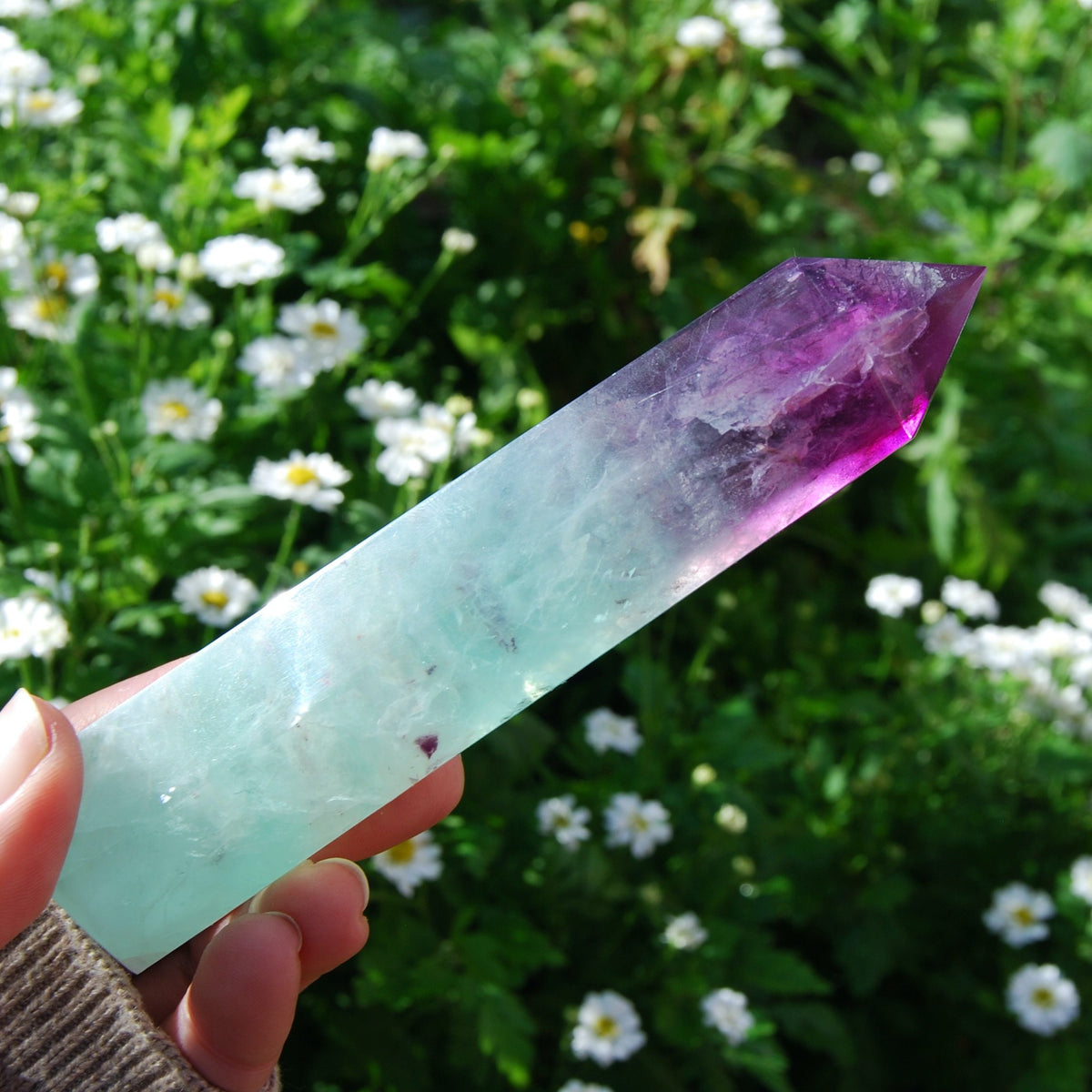 Watermelon Fluorite Crystal Tower