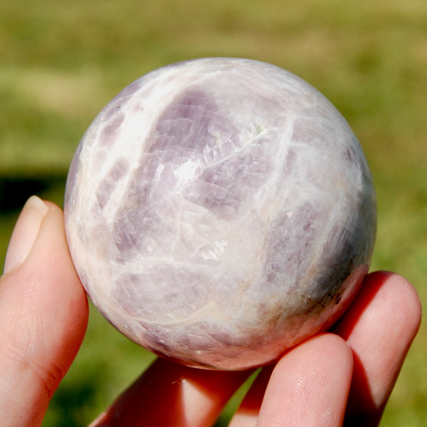 Pink Kunzite Black Tourmaline Crystal Sphere