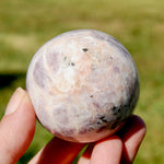 Pink Kunzite Black Tourmaline Crystal Sphere
