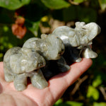 Labradorite Crystal Elephant Carving