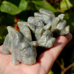Galaxy Labradorite Carved Crystal Flying Pig