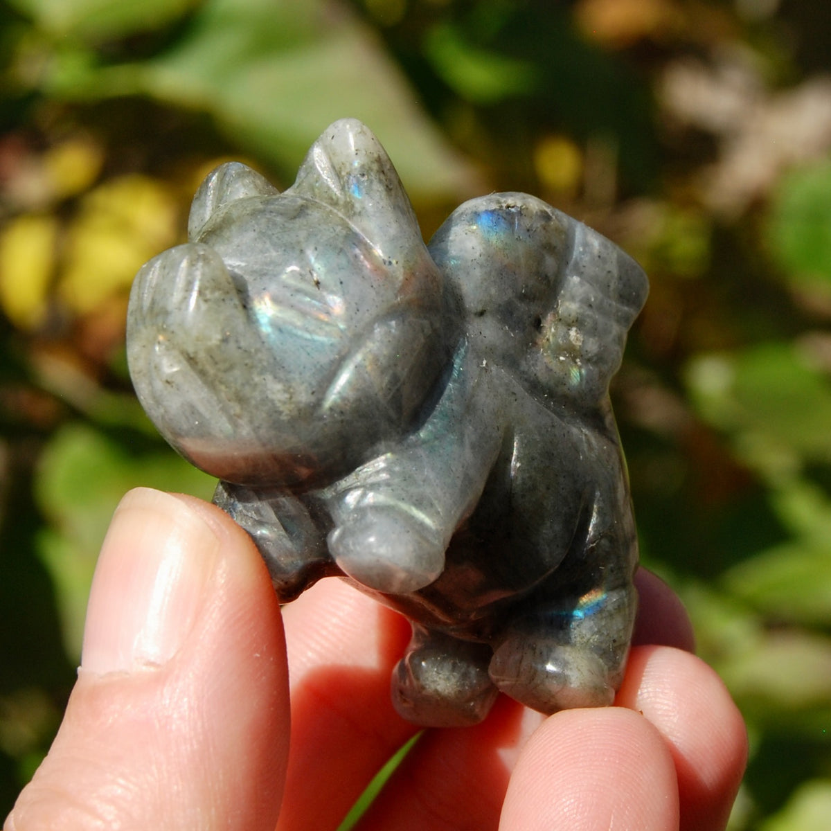 Galaxy Labradorite Carved Crystal Flying Pig