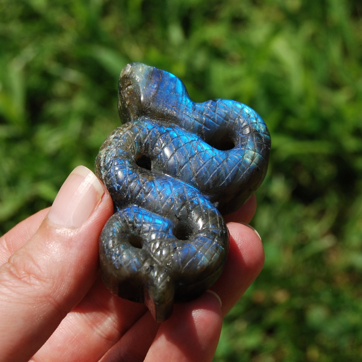 Flashy Labradorite Crystal Snake