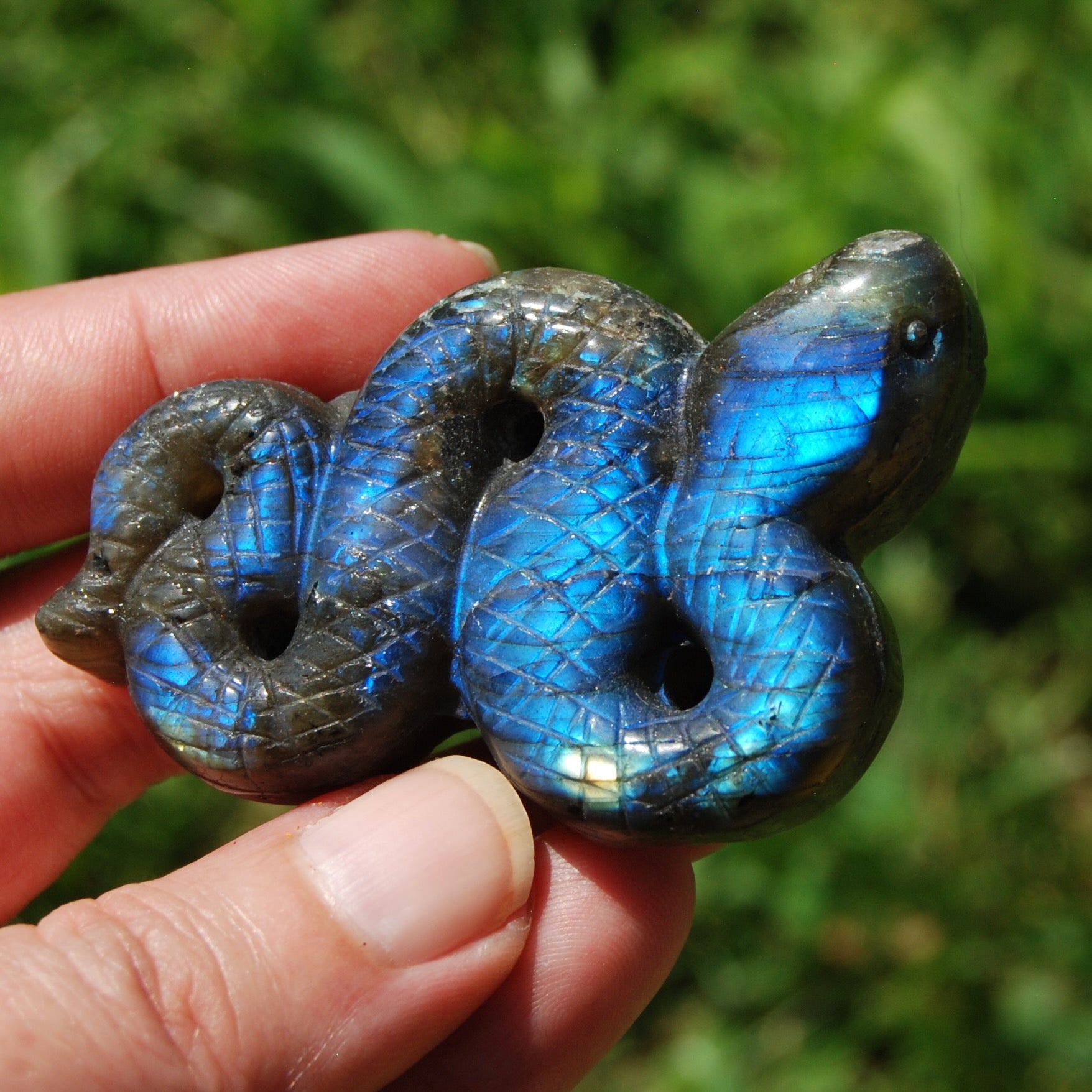 Flashy Labradorite Crystal Snake
