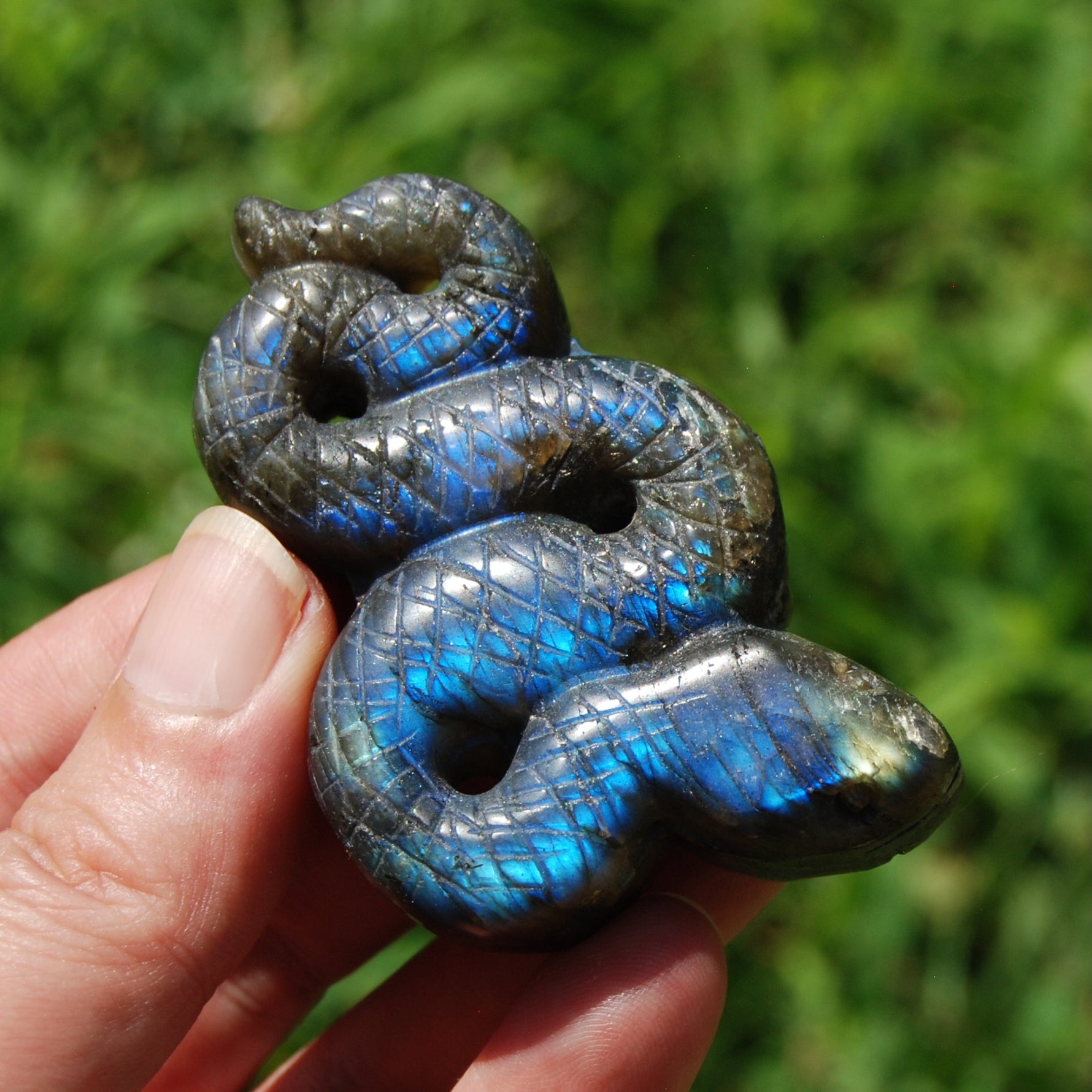 Flashy Labradorite Crystal Snake