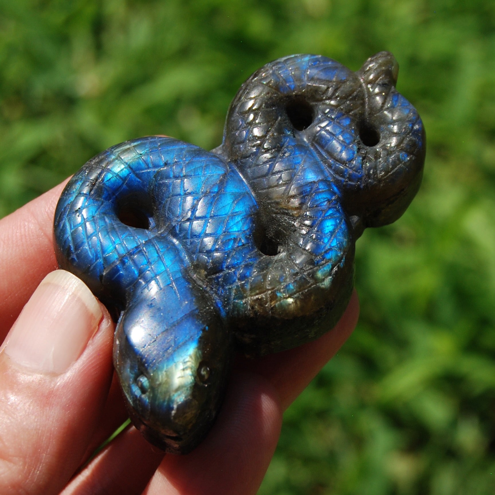 Flashy Labradorite Crystal Snake