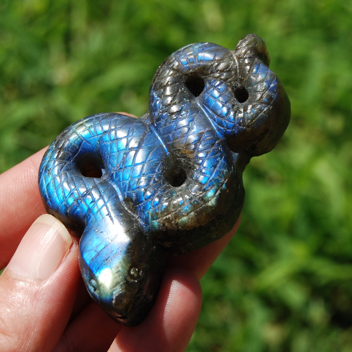 Flashy Labradorite Crystal Snake