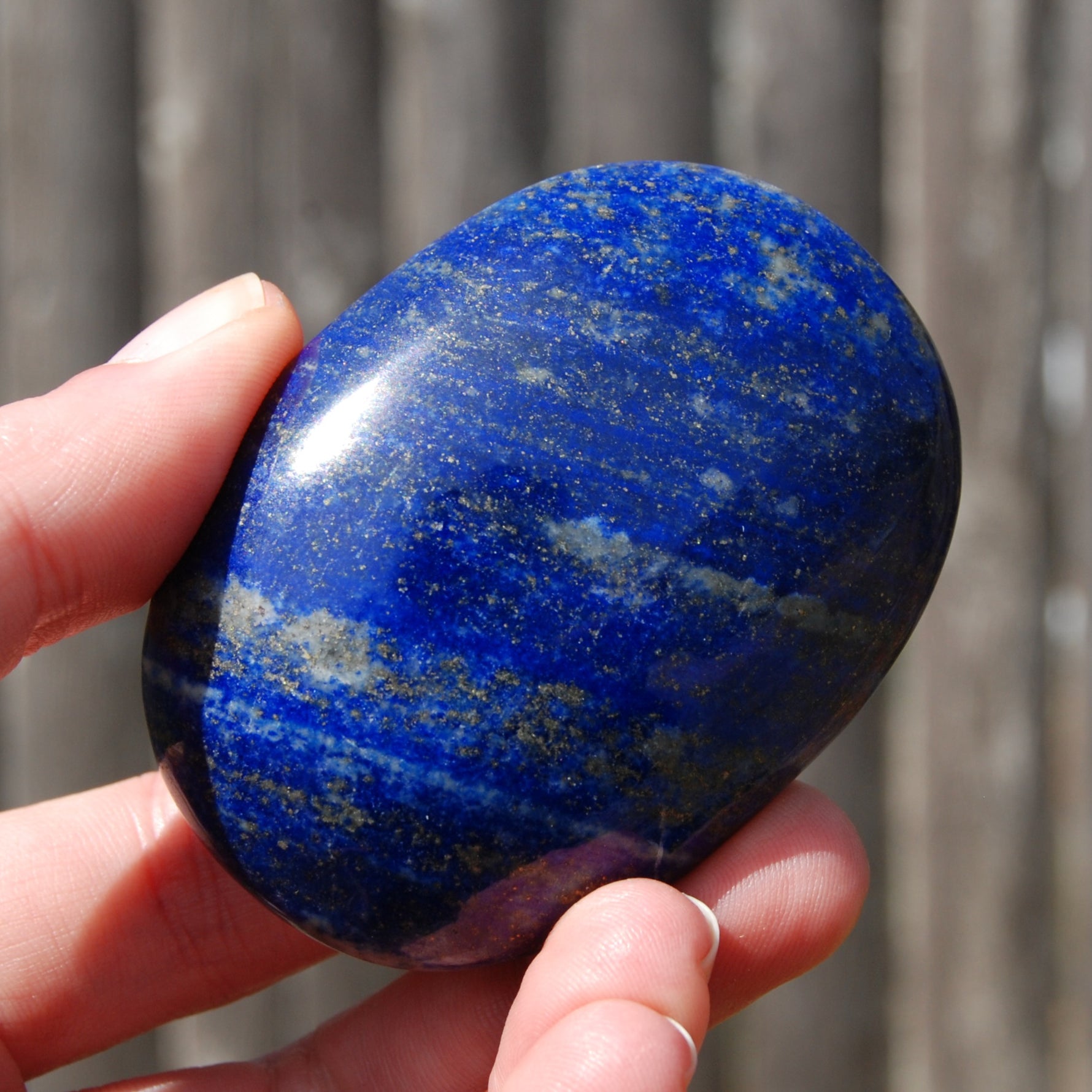 Lapis Lazuli Crystal Palm Stone