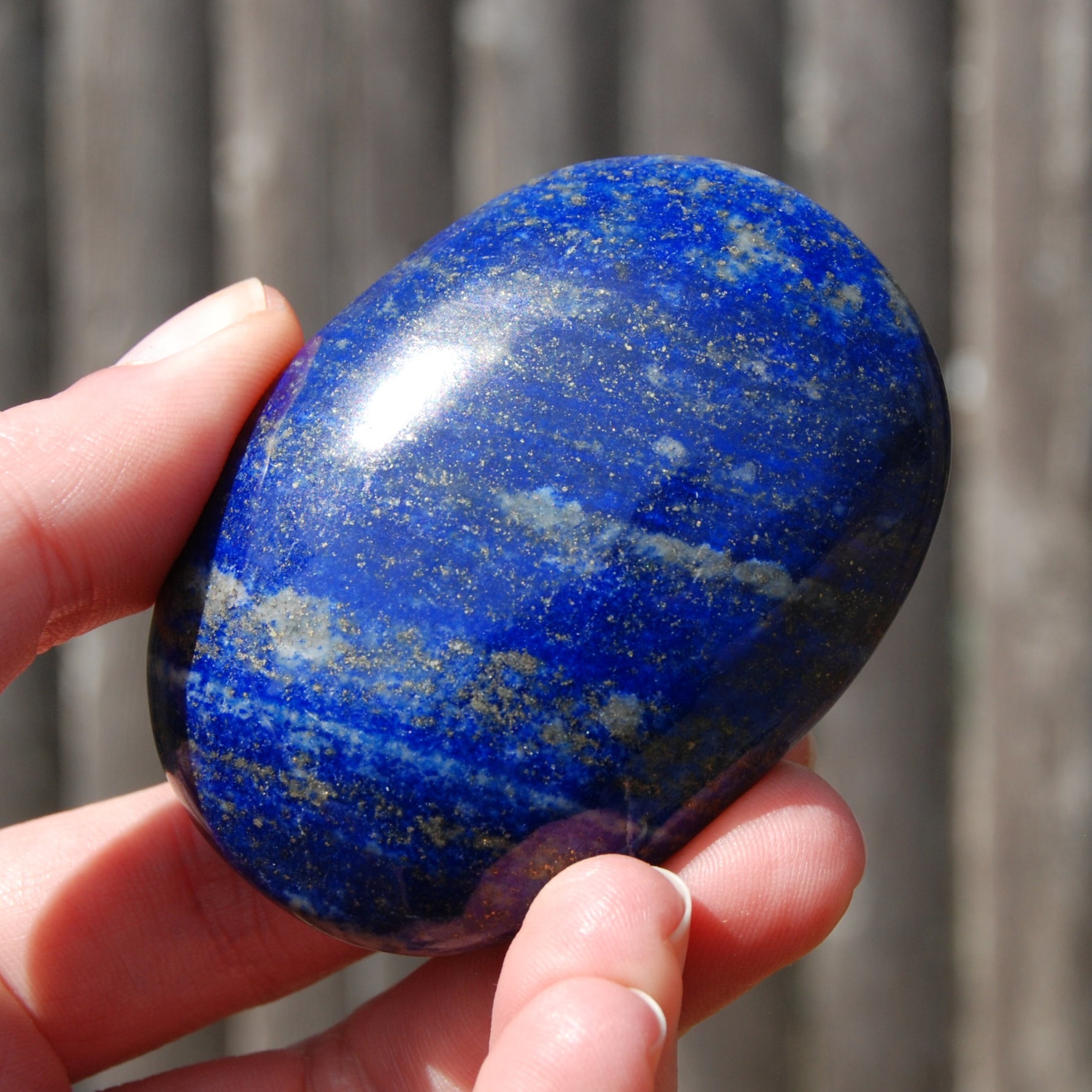 Lapis Lazuli Crystal Palm Stone