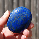 Lapis crystal palm stone