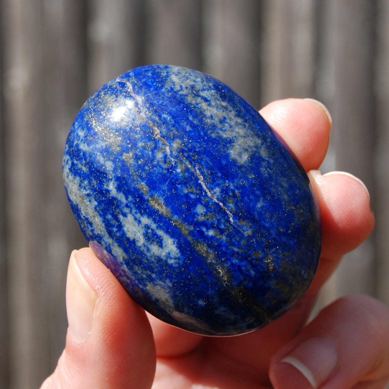 Lapis Lazuli Crystal Palm Stone