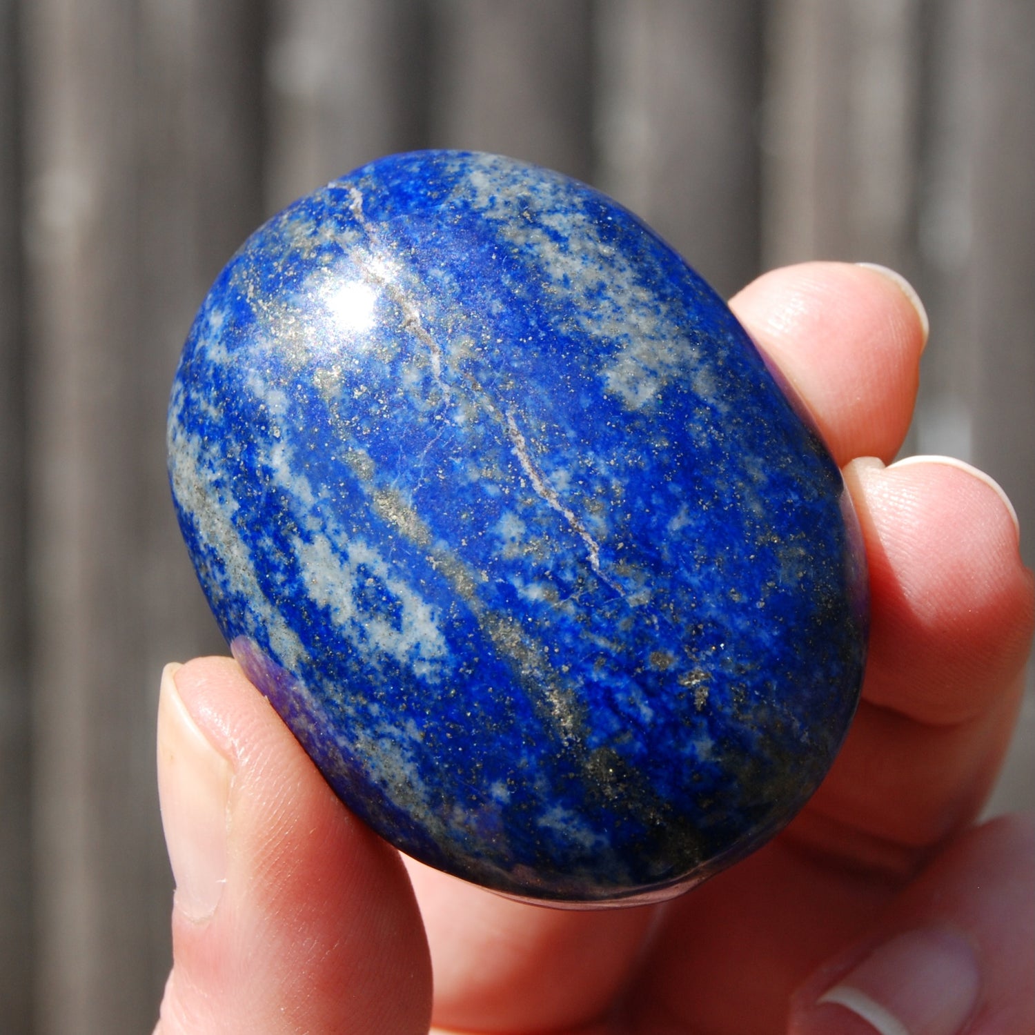 Lapis Lazuli Crystal Palm Stone