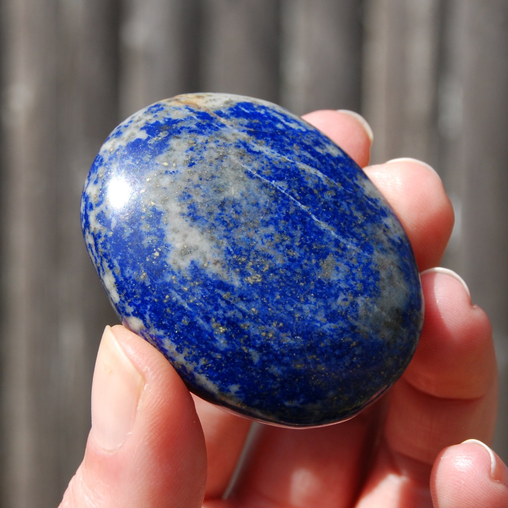 Lapis Lazuli Crystal Palm Stone
