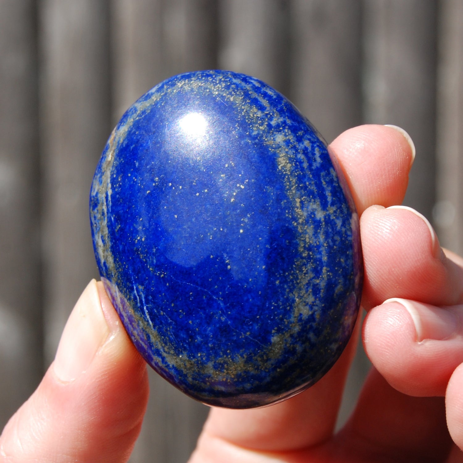 Lapis Lazuli Crystal Palm Stone