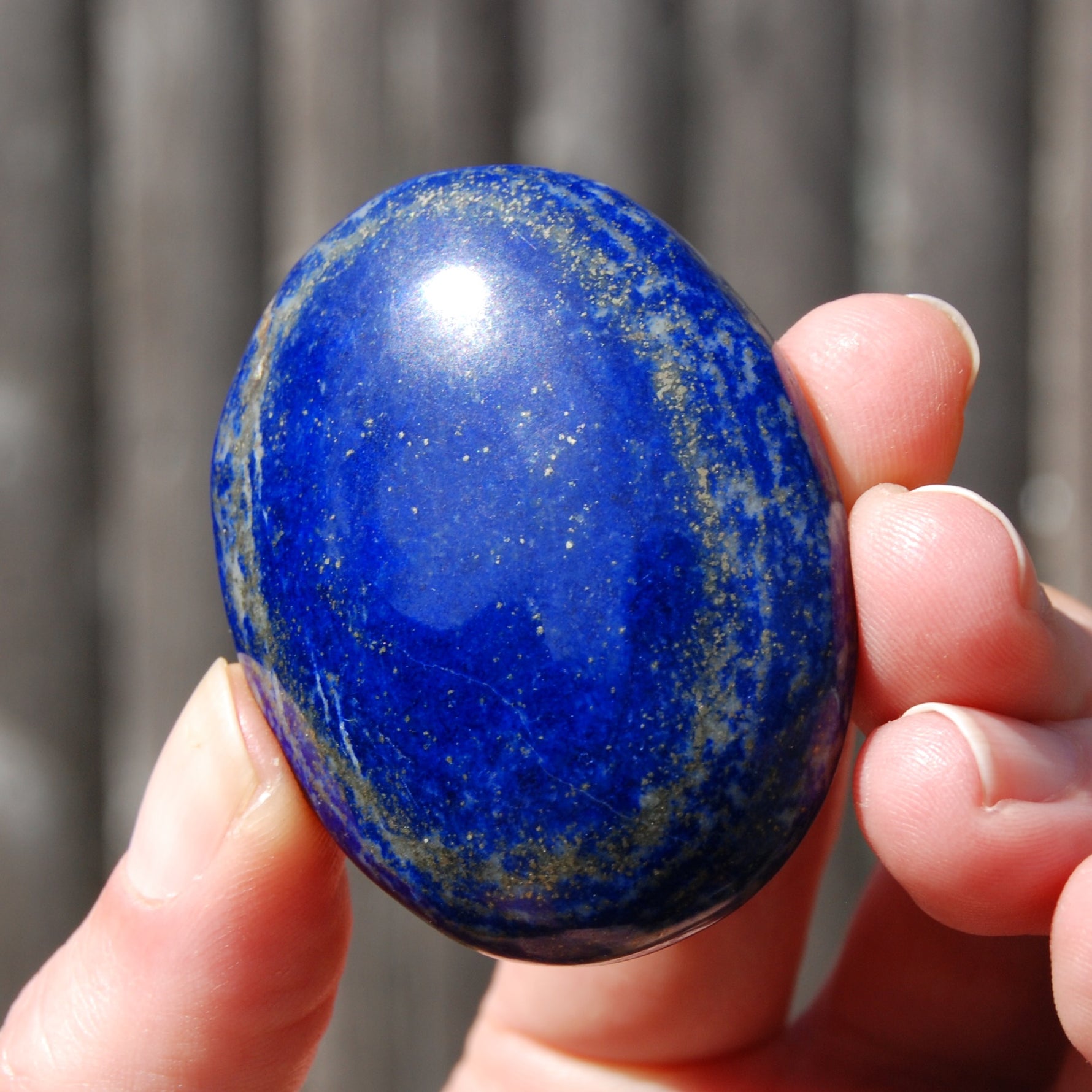 Lapis Lazuli Crystal Palm Stone