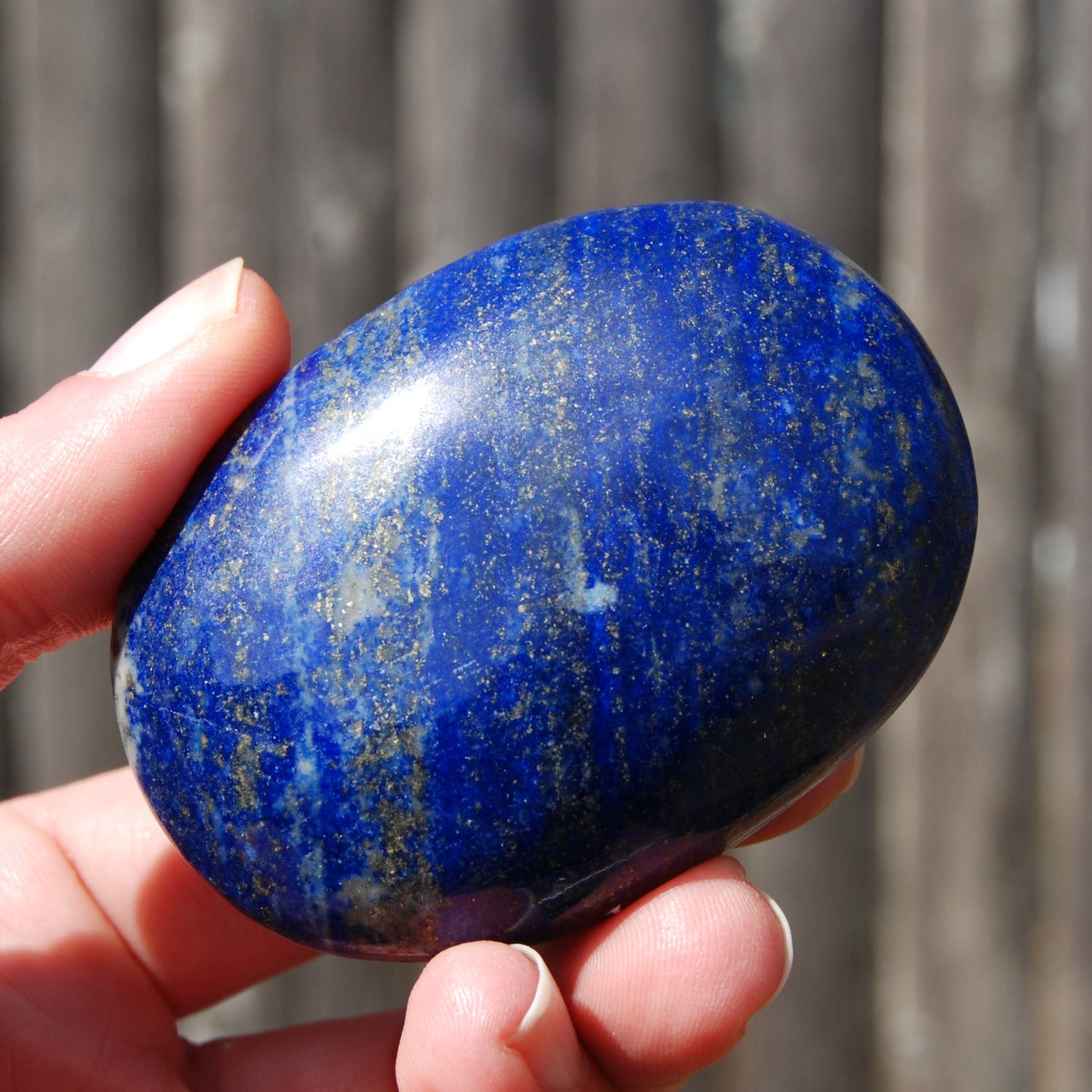 Lapis Lazuli Crystal Palm Stone