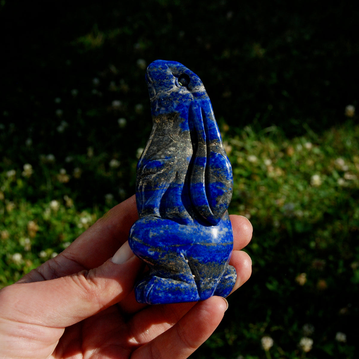 Lapis Lazuli Rabbit Crystal Carving