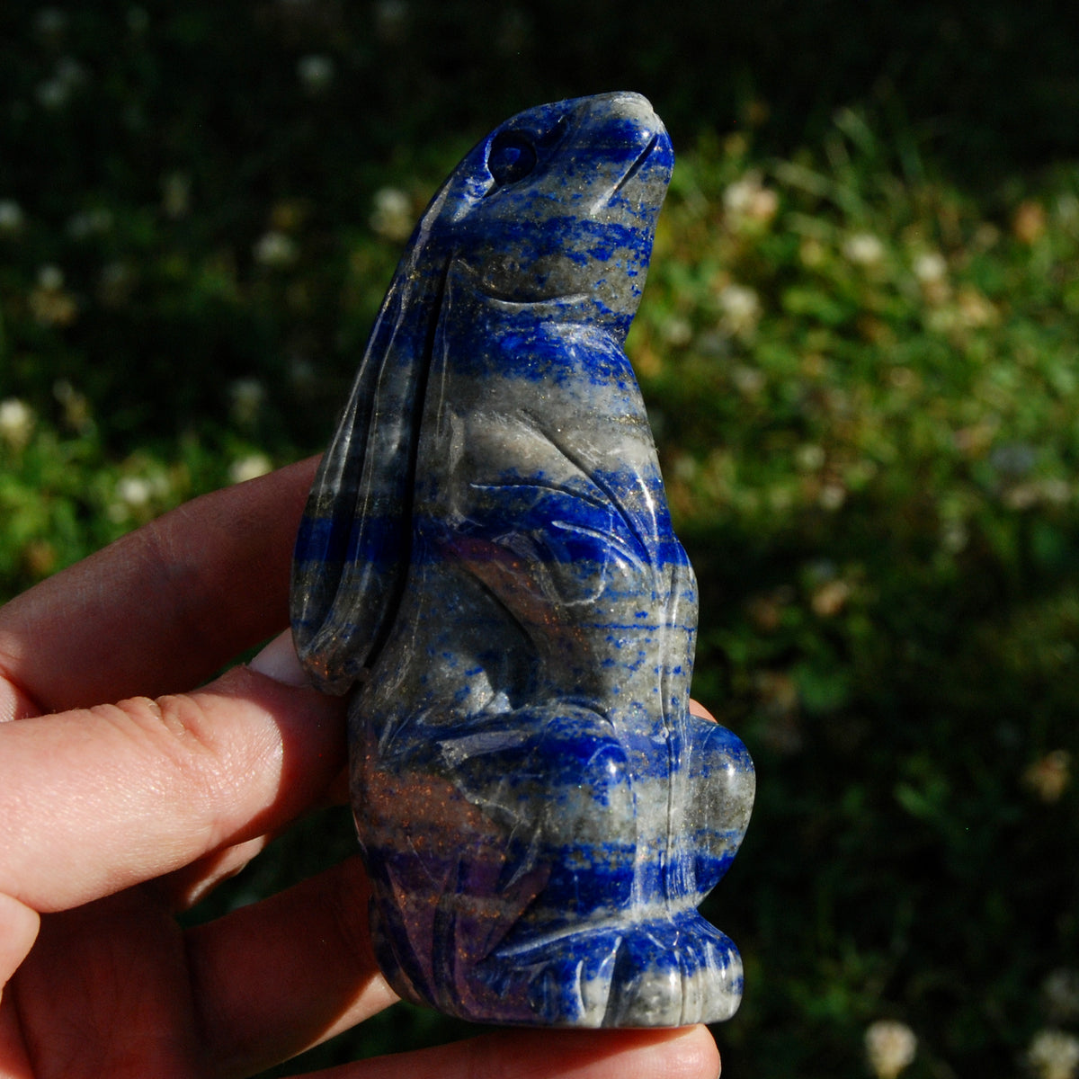 Lapis Lazuli Rabbit Crystal Carving