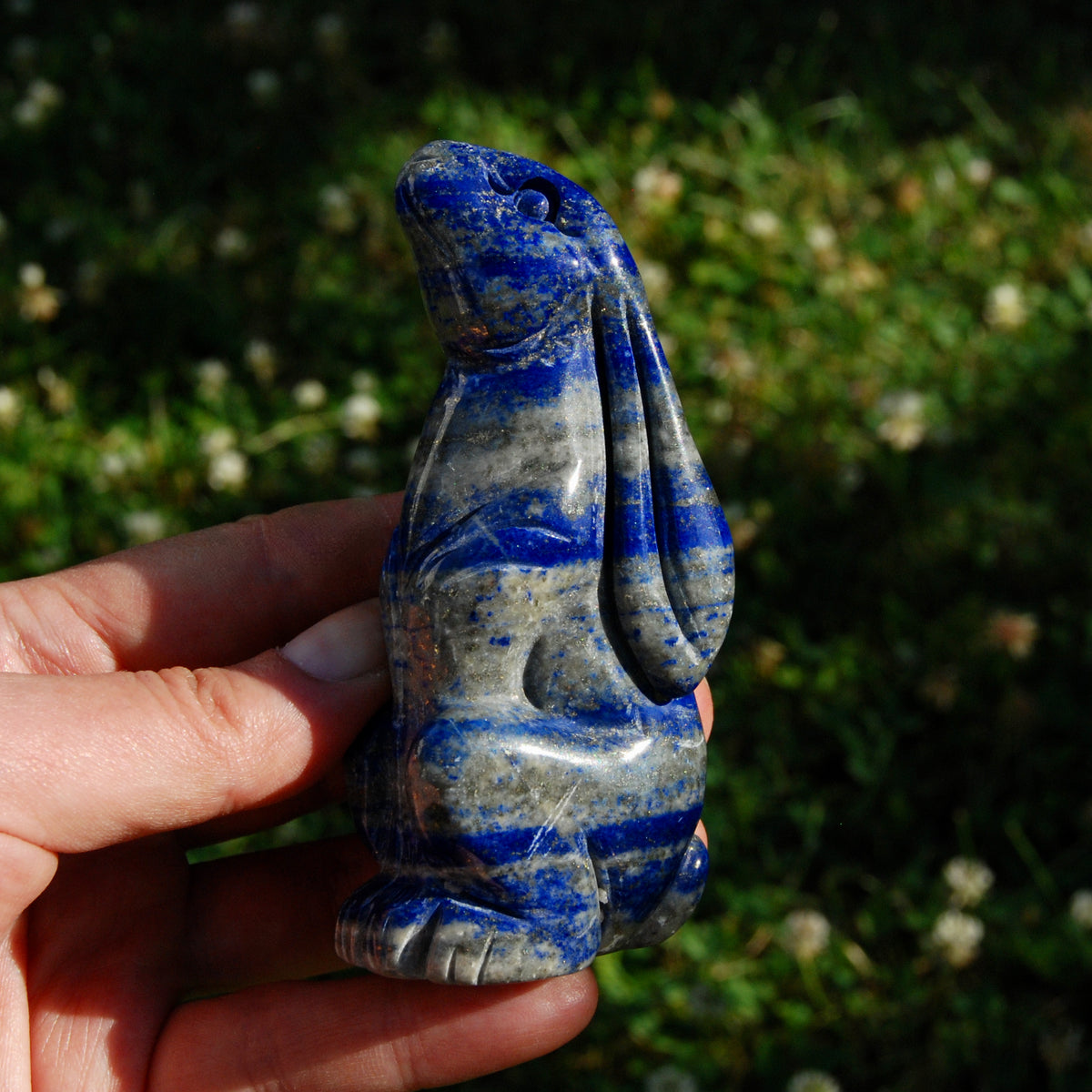 Lapis Lazuli Rabbit Crystal Carving