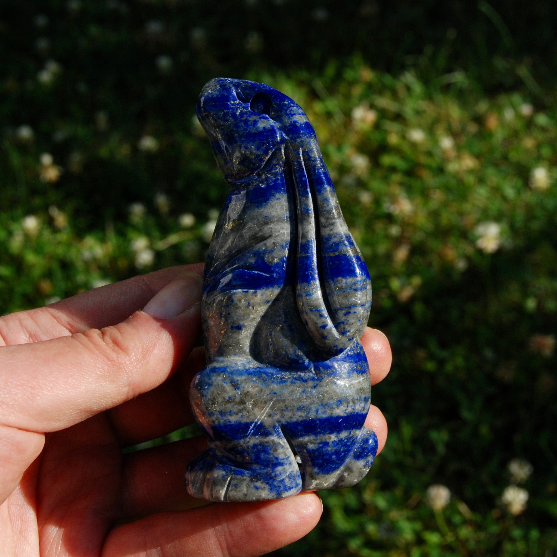 Lapis Lazuli Rabbit Crystal Carving
