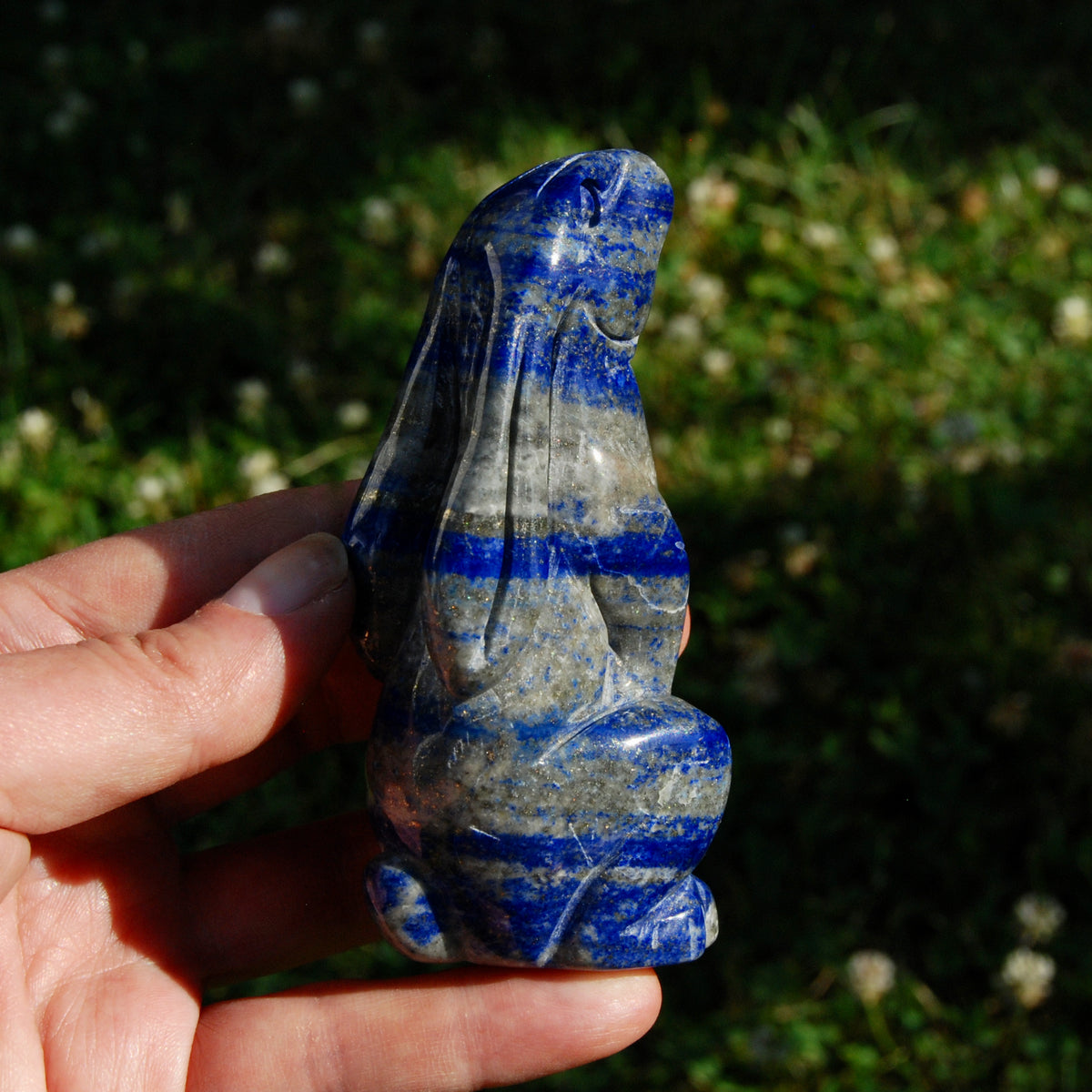 Lapis Lazuli Rabbit Crystal Carving