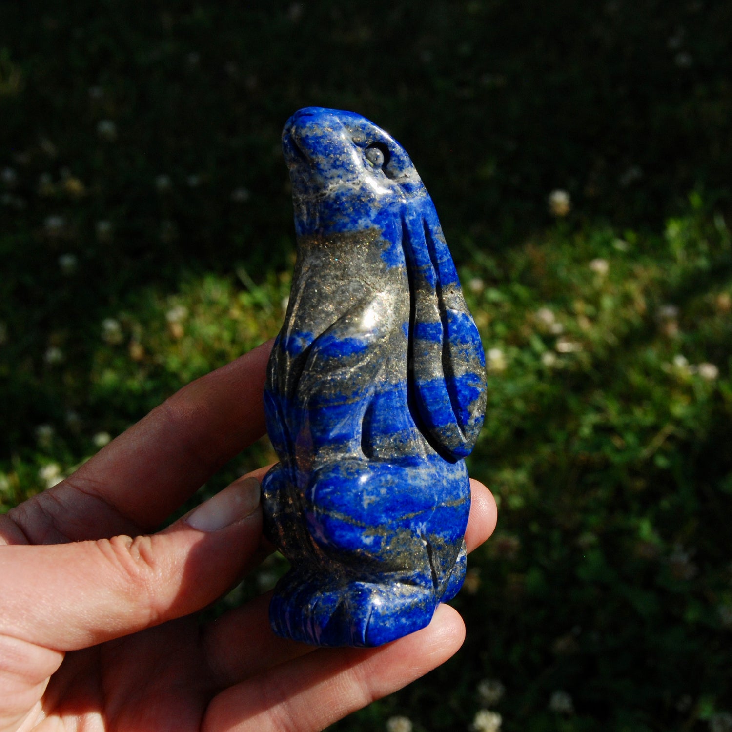 Lapis Lazuli Rabbit Crystal Carving