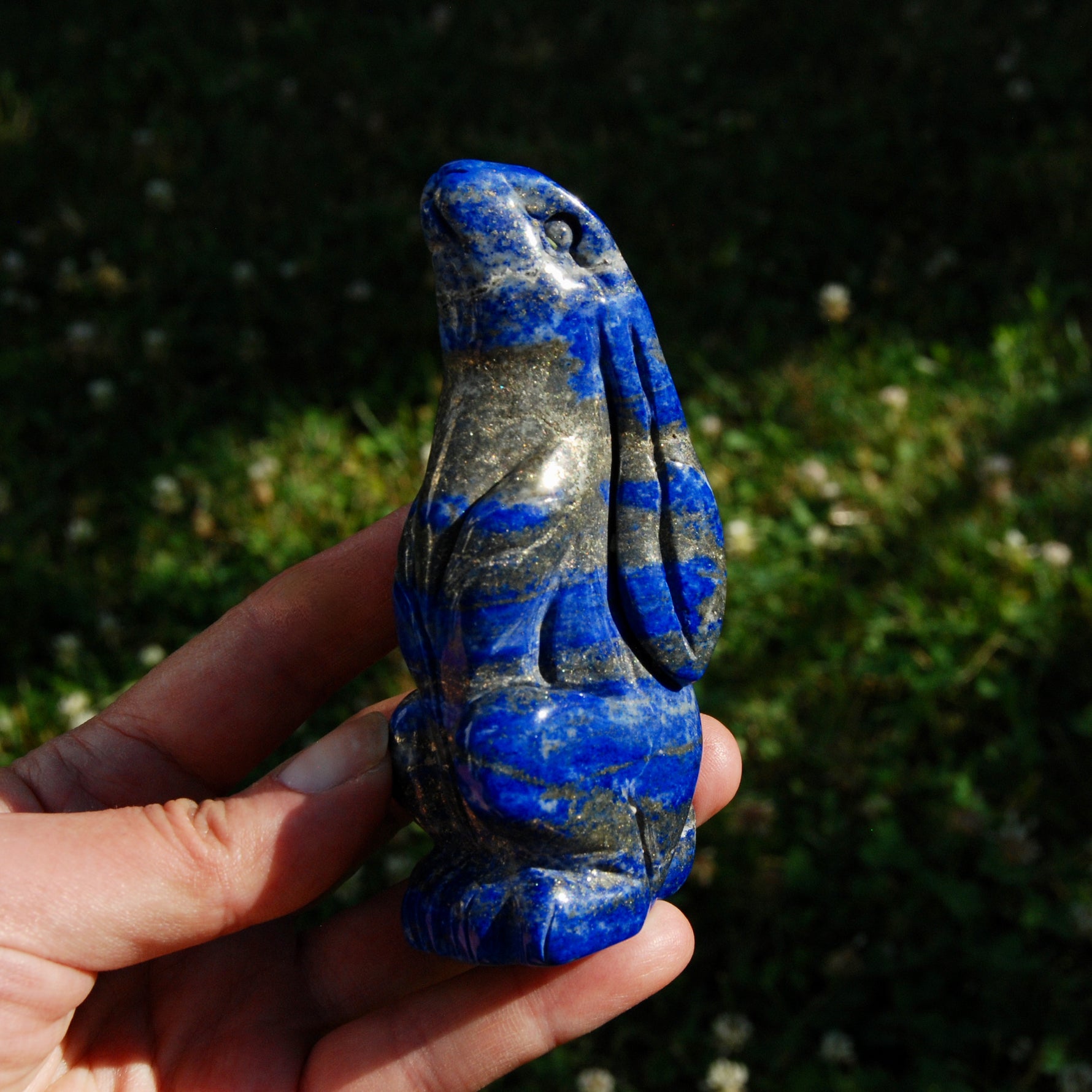 Lapis Lazuli Rabbit Crystal Carving