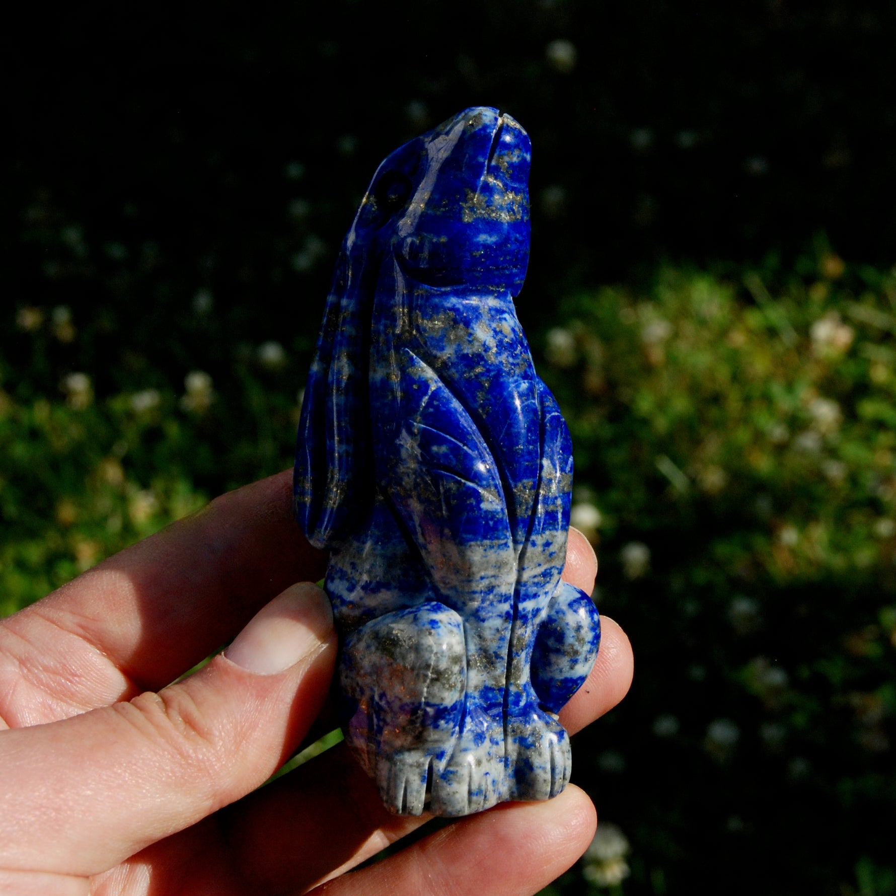 Lapis Lazuli Rabbit Crystal Carving