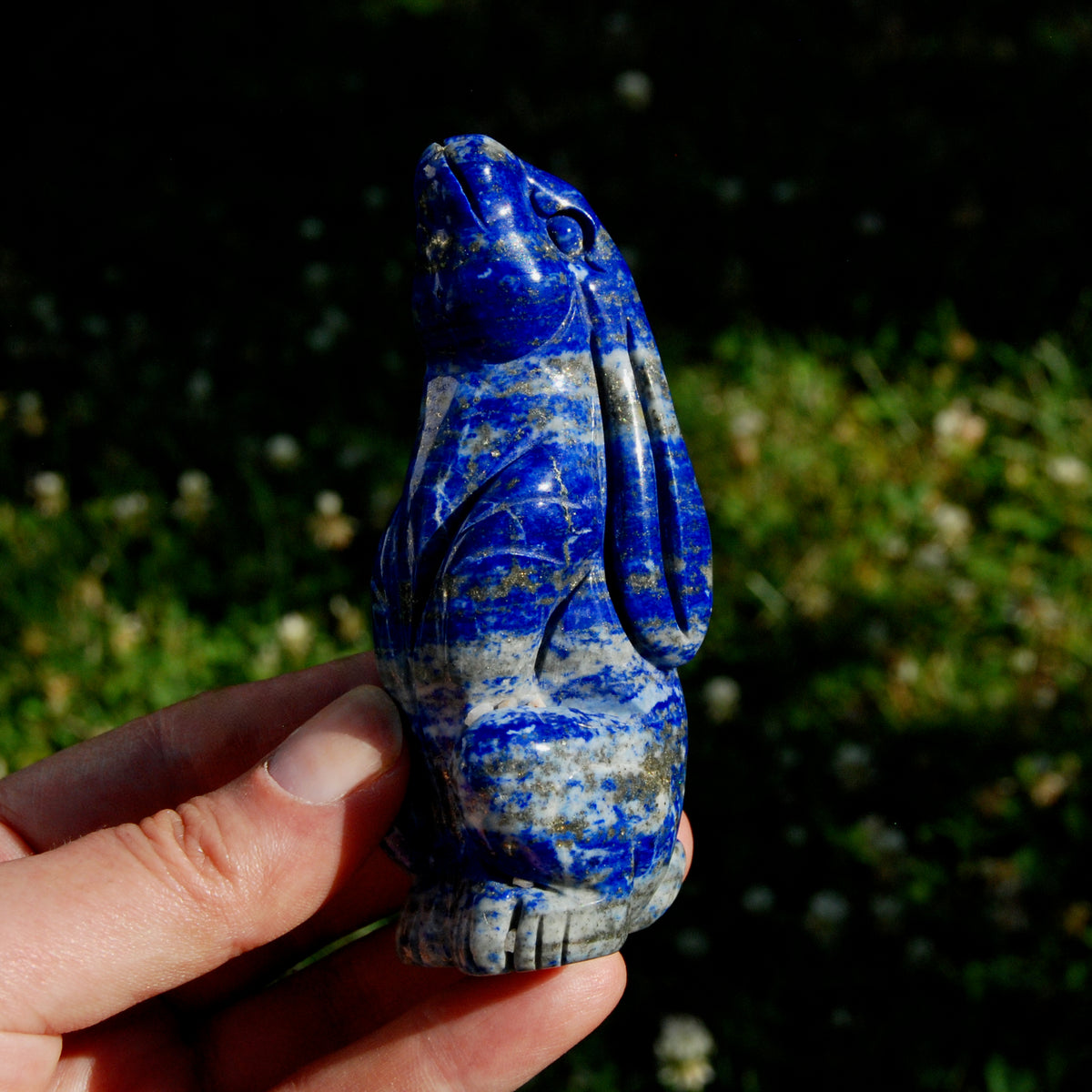 Lapis Lazuli Rabbit Crystal Carving